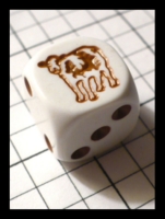 Dice : Dice - 6D - Koplow Brown and White Cow Gen Con Aug 2009